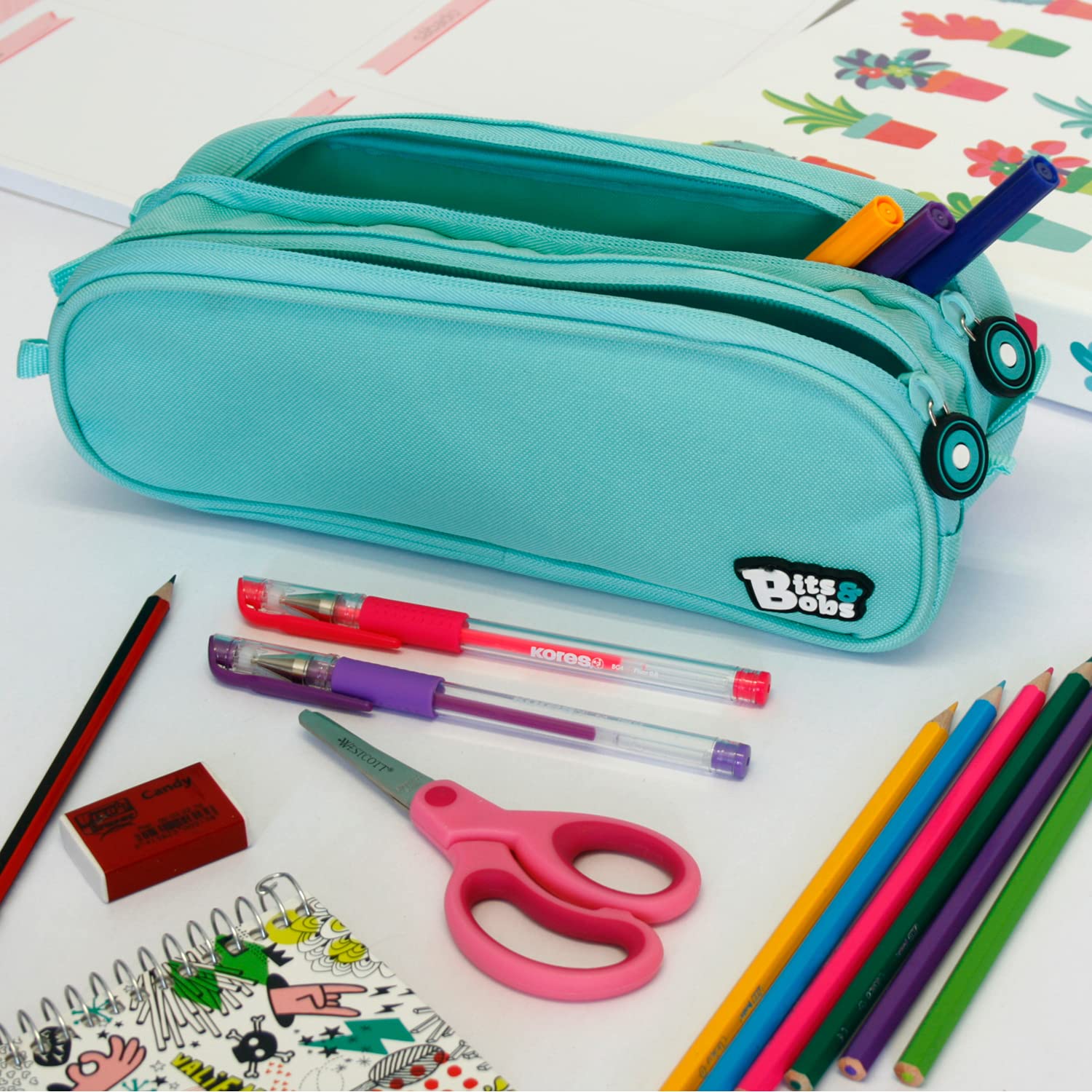 Grafoplás 37543931 Double Carry Case, Light Blue, 24.5x9.5 cm, Bits & Bobs, 24.5x9.5x8 cm - Image 2