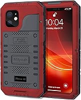 Vista 13 de Mitywah Funda impermeable para iPhone 12 Pro, carcasa resistente a los golpes con protector de pantalla incorporado, funda metálica de cuerpo