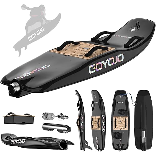 High-Speed Electric Surfboard - 10/12/15 KW Water Jet Surfing Board, Maximum Speed of 55/65 KM/h, Battery Life of 60-90/50-80 Minutes, Hybrid Fiber Construction, Suitable for Adults