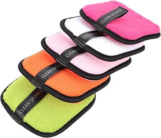 minkissy 5 Pçs Esponja De Remoção De Maquiagem Esponja De Remoção De Maquiagem Esponja De Fibra Algodão Removedor De Maquiagem Almofadas Esponja Facial Reutilizável Rodadas Faciais