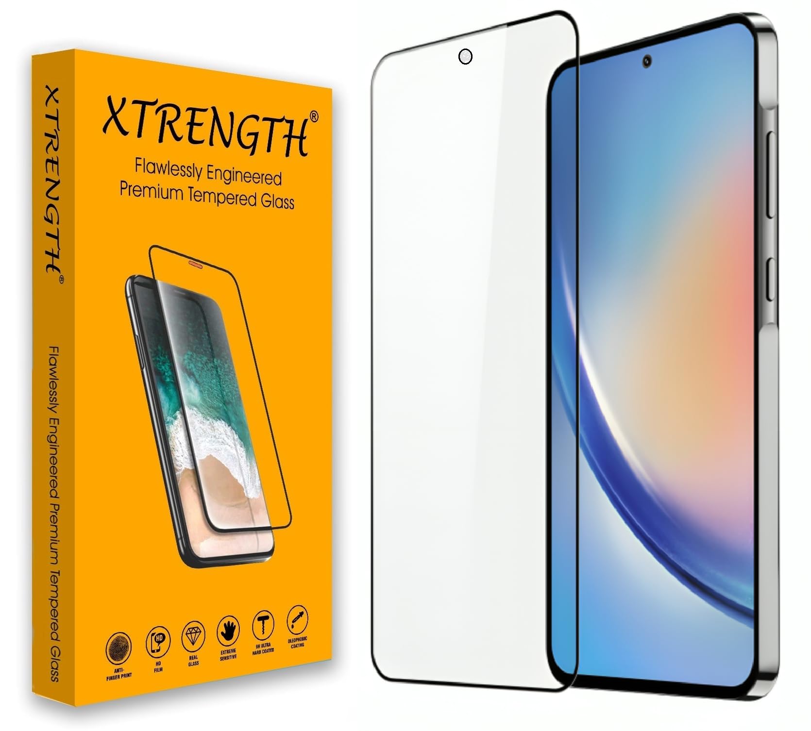 XTRENGTH Advanced HD+ Tempered Glass Screen Protector for Samsung Galaxy A35 5G / Galaxy A55 5G (6.6") : Edge-to-Edge Full Screen Coverage with Easy Installation Kit (Anti-Scratch) (B0CYLQXRQY) Amazon Price History, Amazon Price Tracker