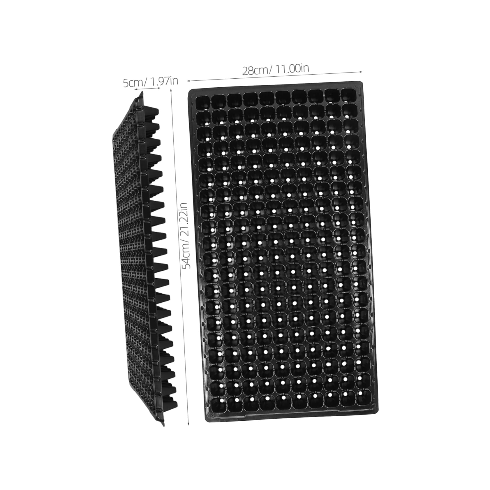 Abaodam Plateau de Semis 10 Pièces 200 Cellules PVC Noir pour Jardinage