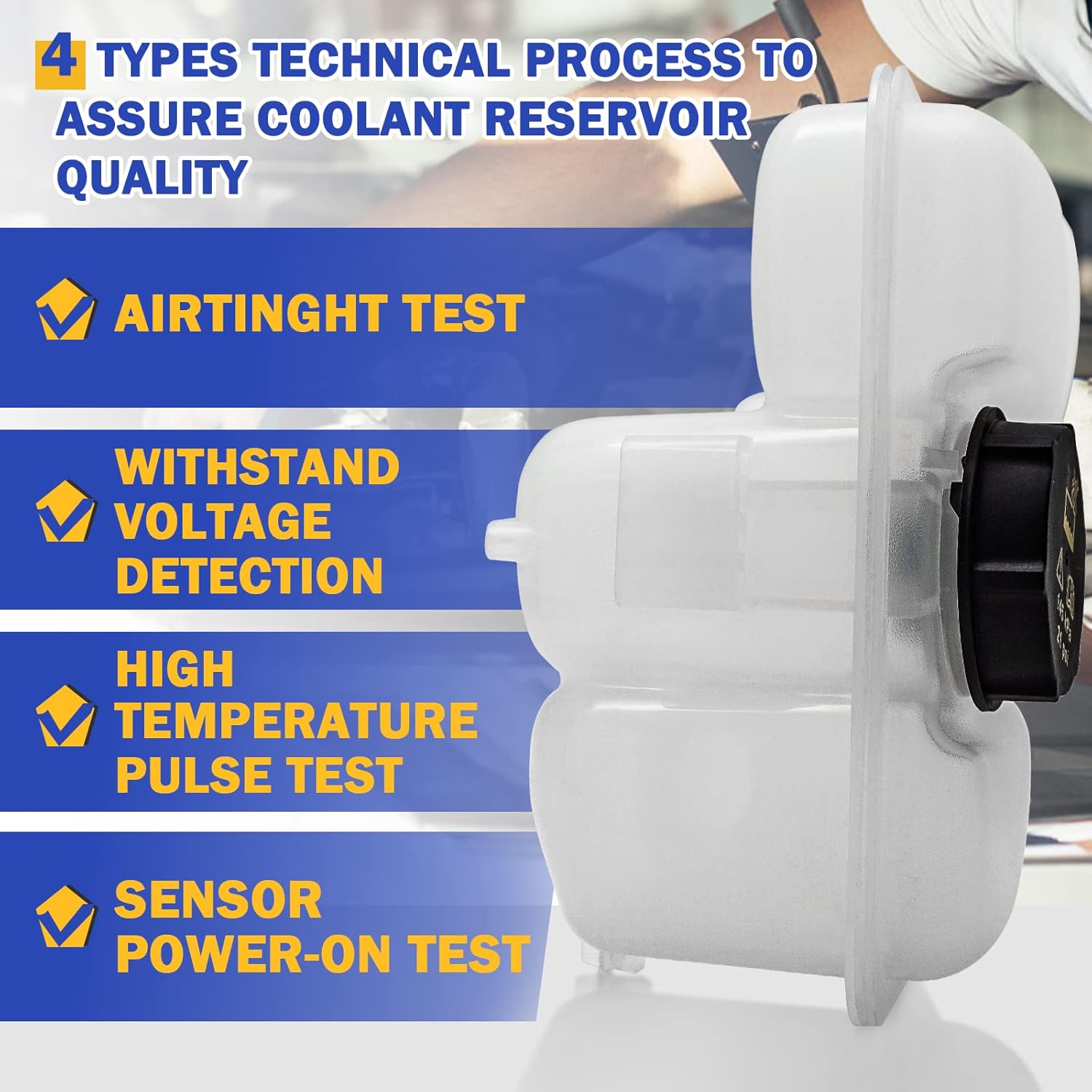 Engine Coolant Overflow Reservoir Radiator Expansion Tank With Cap Compatible With 2012 2020 Chevy Sonic 2013 2014 2015 2016 2017 2018 2019