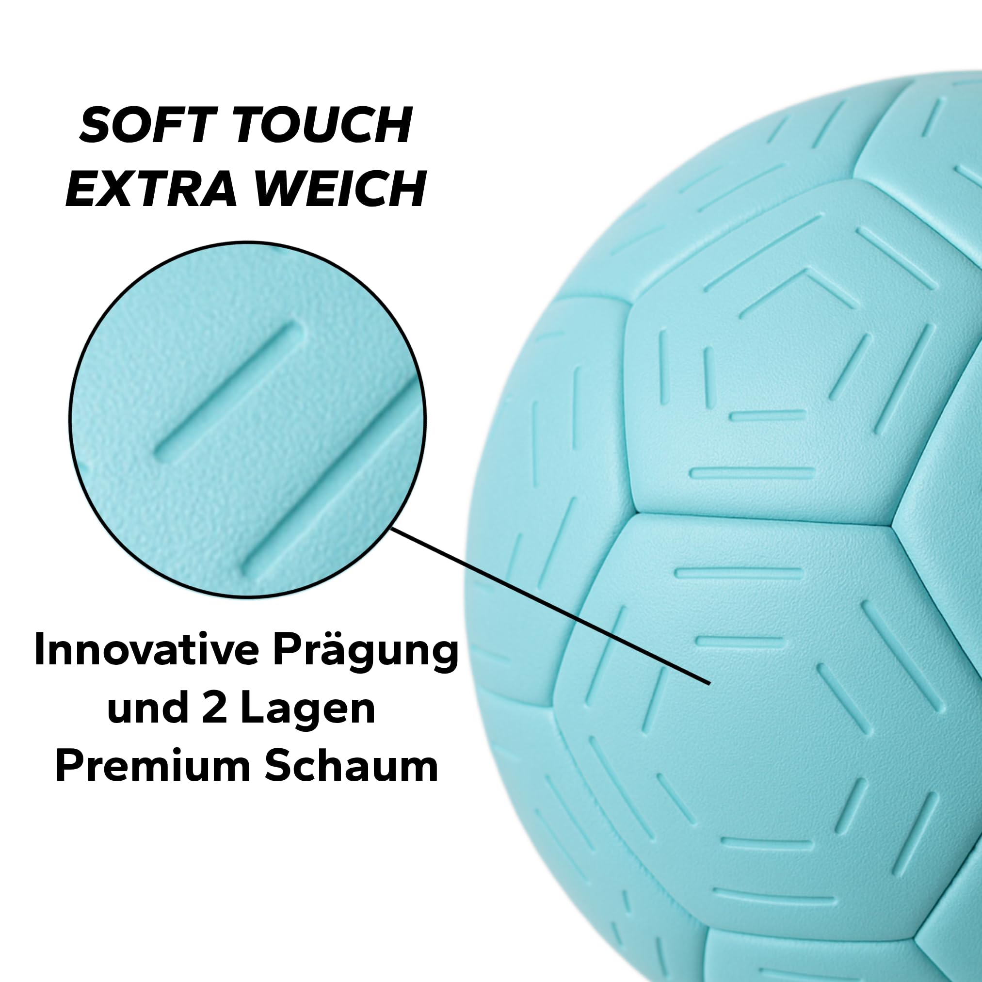 CHAIZ CNTRL Volt Handball Blau| Harzfrei & Harz geeignet | Ultimative Ballkontrolle & Grip | Top Trainings- & Spielball für Herren/Damen