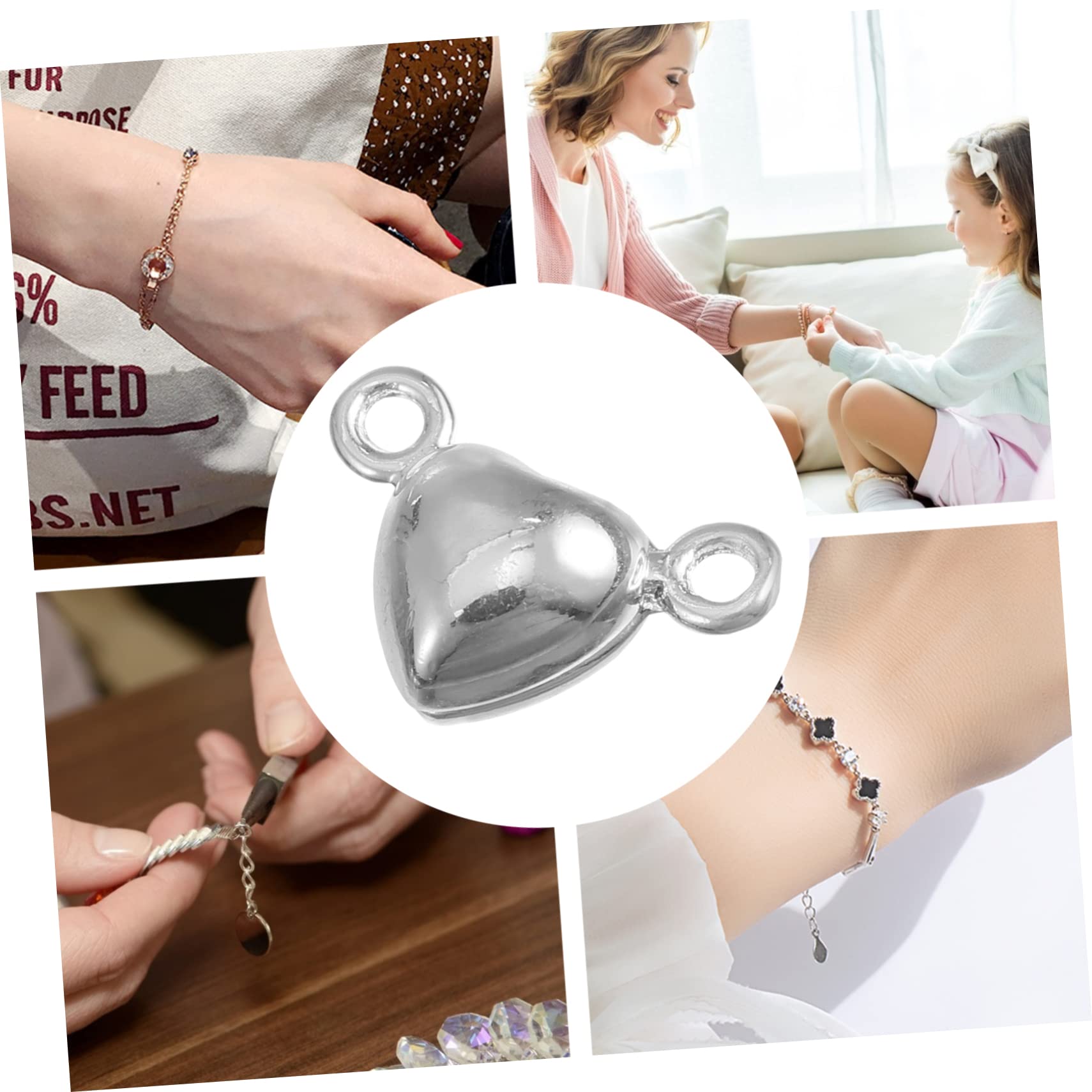 ARTIBETTER 30stücke Herzform Magnetverschluss Für Schmuck Schmuckverschlüsse Für Armbänder Und Langlebigem Für Einfache Handhabung Und Stilvolle Designs