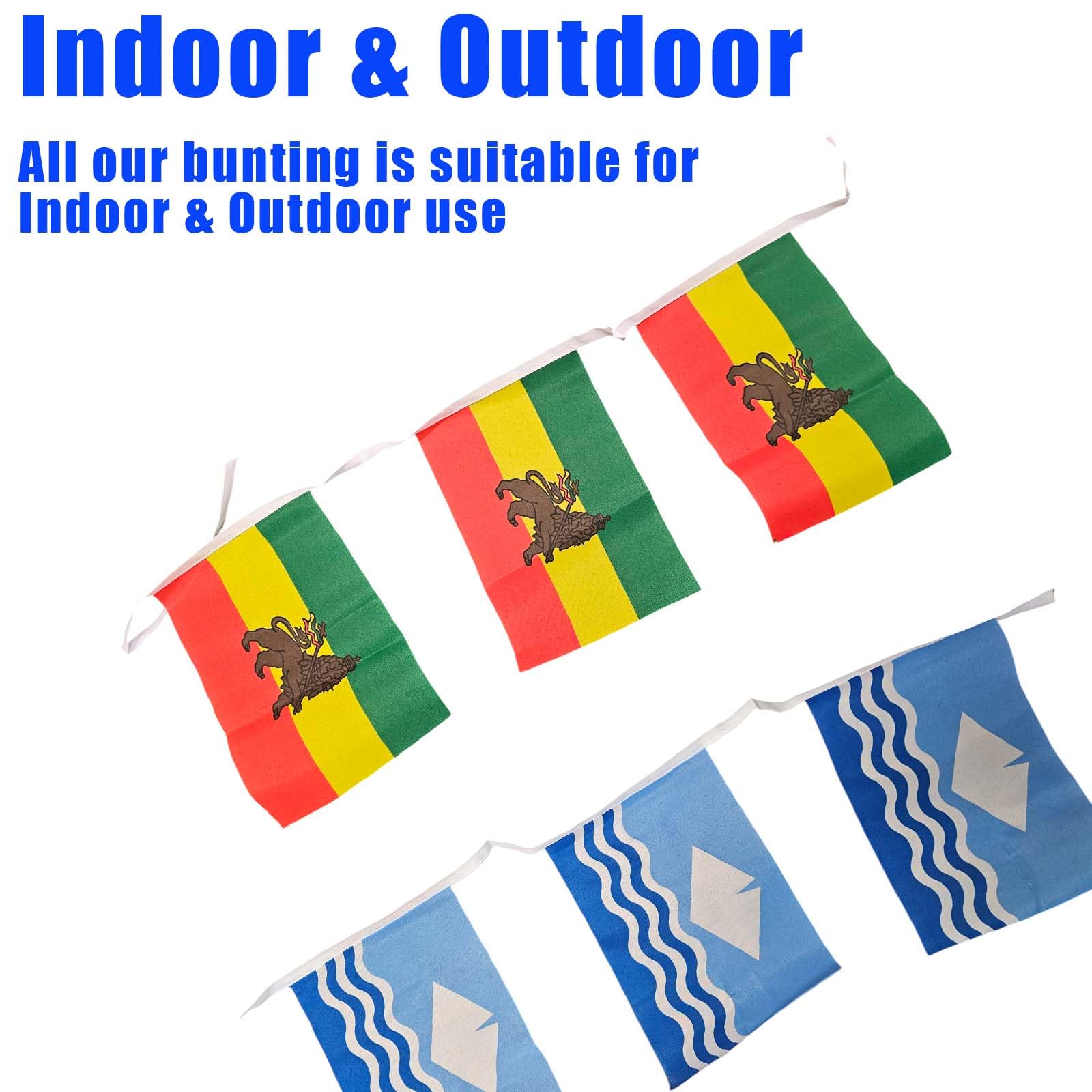Guirlande De Fanions De 9 M X 15 Cm - 100 % Polyester - Décoration De