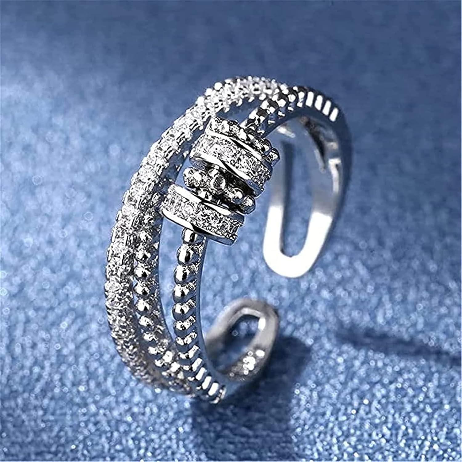 To My Granddaughter, I Will Protect You From Anything You Fear Fidget Ring, Adjustable Anxiety Ring for Women, Granddaughter Ring From Grandma, Gift for Granddaughter