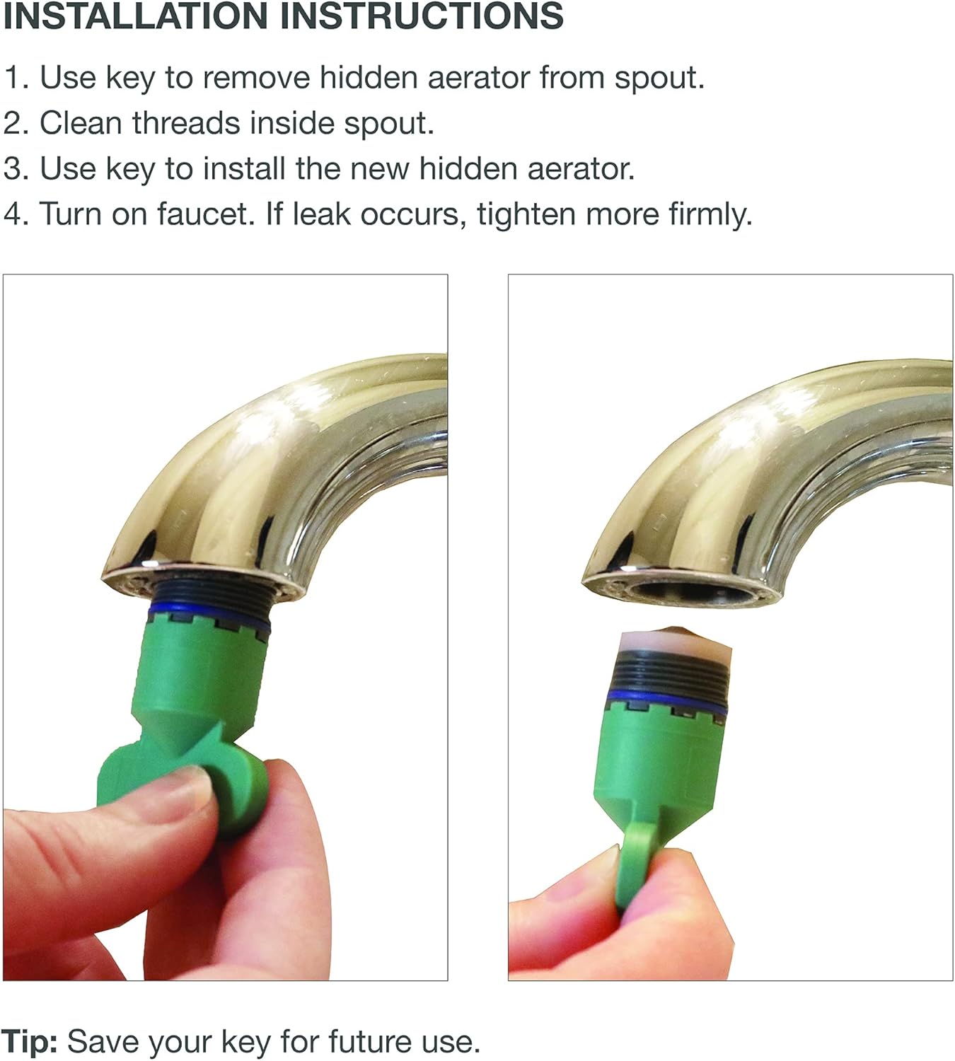 Danco Cache Faucet Aerator Key Removal Wrench Tool, Multiple Colors, M24x1, M21.5×1, M18.5×1 and M16.5×1 (11032)