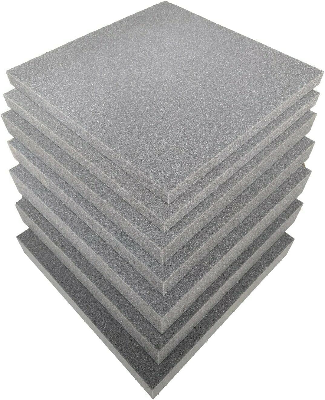 TOP STYLE COLLECTION High Density Grey Firm Foam Sheet for Upholstery, Cushions, Sofa, Beds, Seats, Campervans, Indoor/Outdoor Padding Cut to Any Size (13” x 13” x 5")