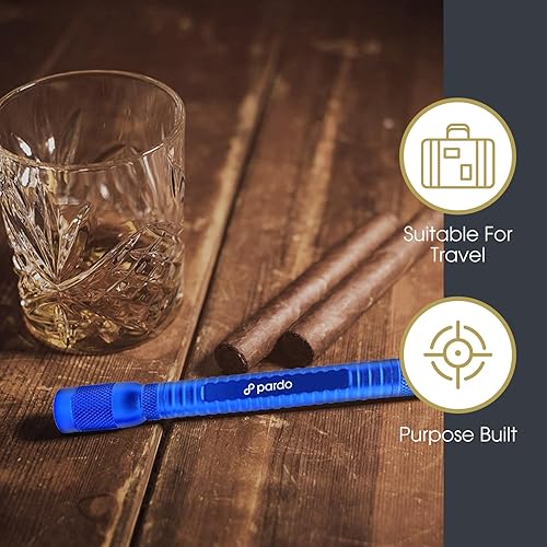 Miniatura 5 de Pardo Multiherramienta 4 en 1 para puros  Tamaño doble, cortador de puros, herramienta de perforación de puros, herramienta de potenciador de puros