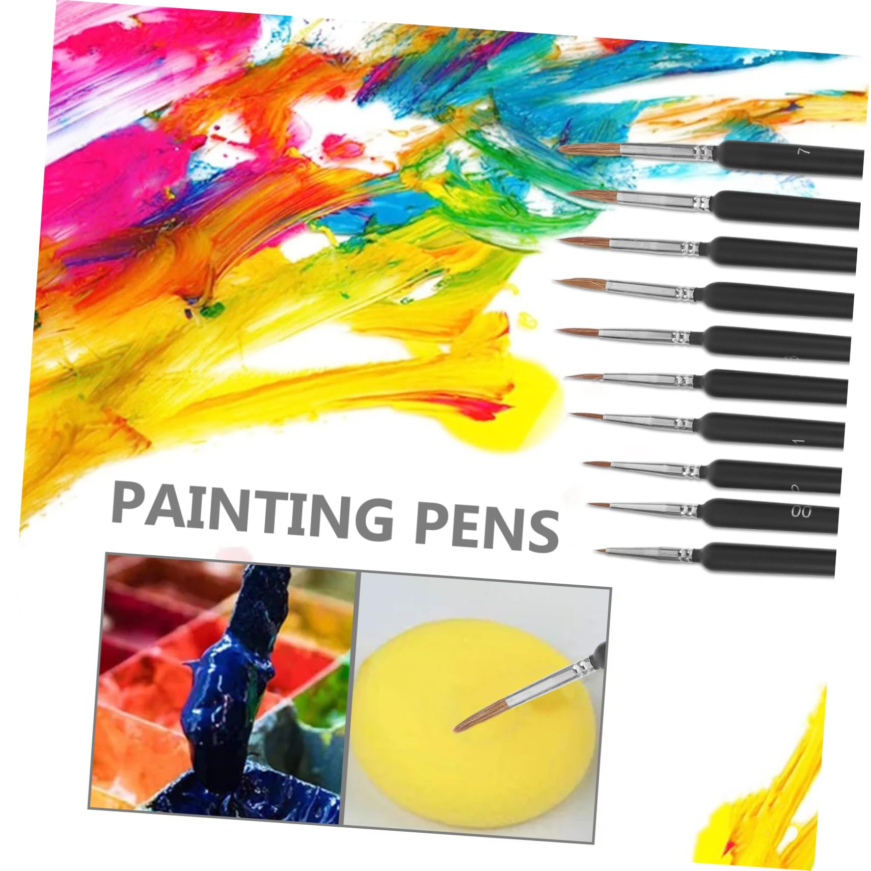 SHINEOFI 3 Series Pluma De Línea De Gancho Langhao Pinceles Acrilico Rotuladores Acuarelables Pintura Facial Rotuladores De Pincel De Agua para Acuarela Pincel De Artista 6 Piezas X 3