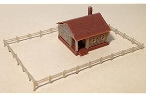 Outland Models Train Railway Z Scale Country Cottage House with Fencings