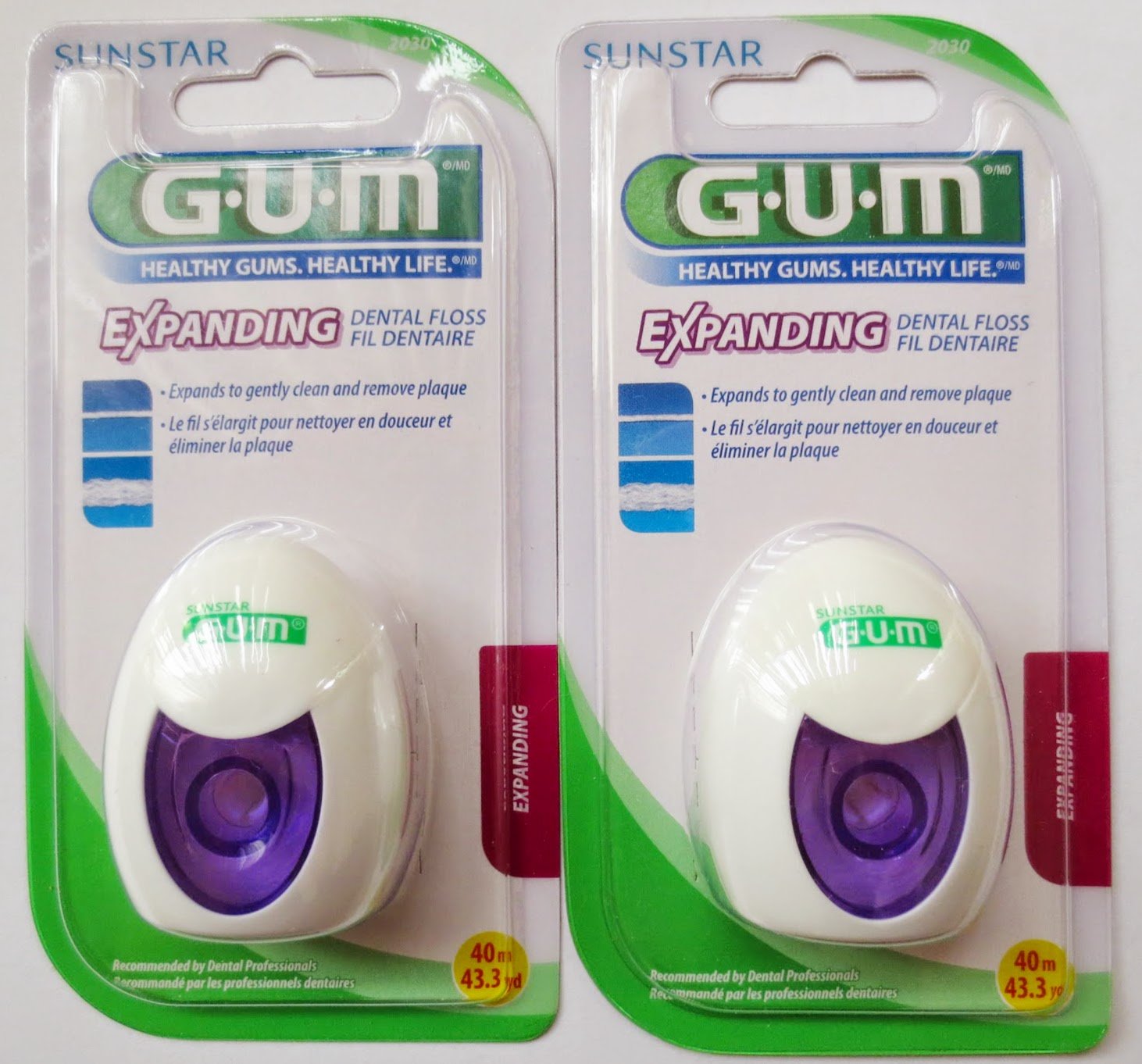 GUM Expanding Dental Floss 2030 43.3 Yd (Pack of 2) Health & Household