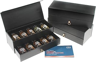 Whisky Gift Set in Gift Box with Drawer. 10 Dram Whisky Tasting Set. Whisky Gift for Men or Women with Miniature Whiskies Set for Whisky Tasting at Home.