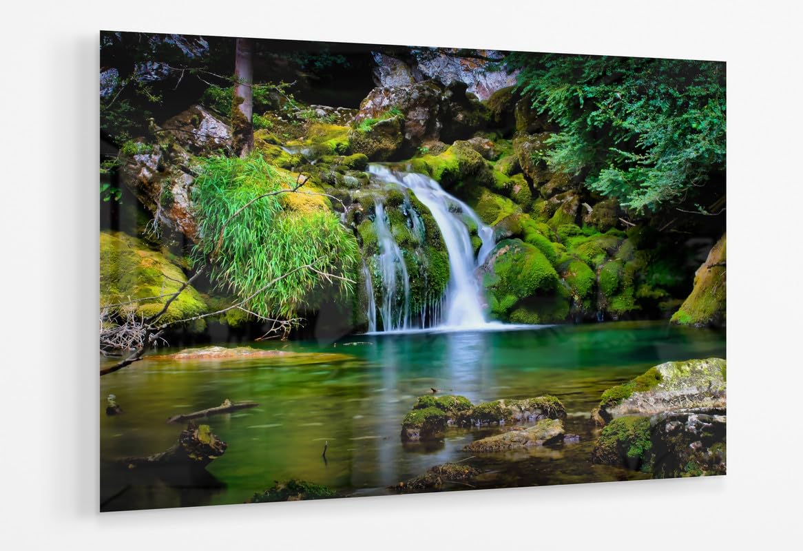 BPA® Waterfall Scenery Acrylic Canvas For Home And Office Décor (40x60)