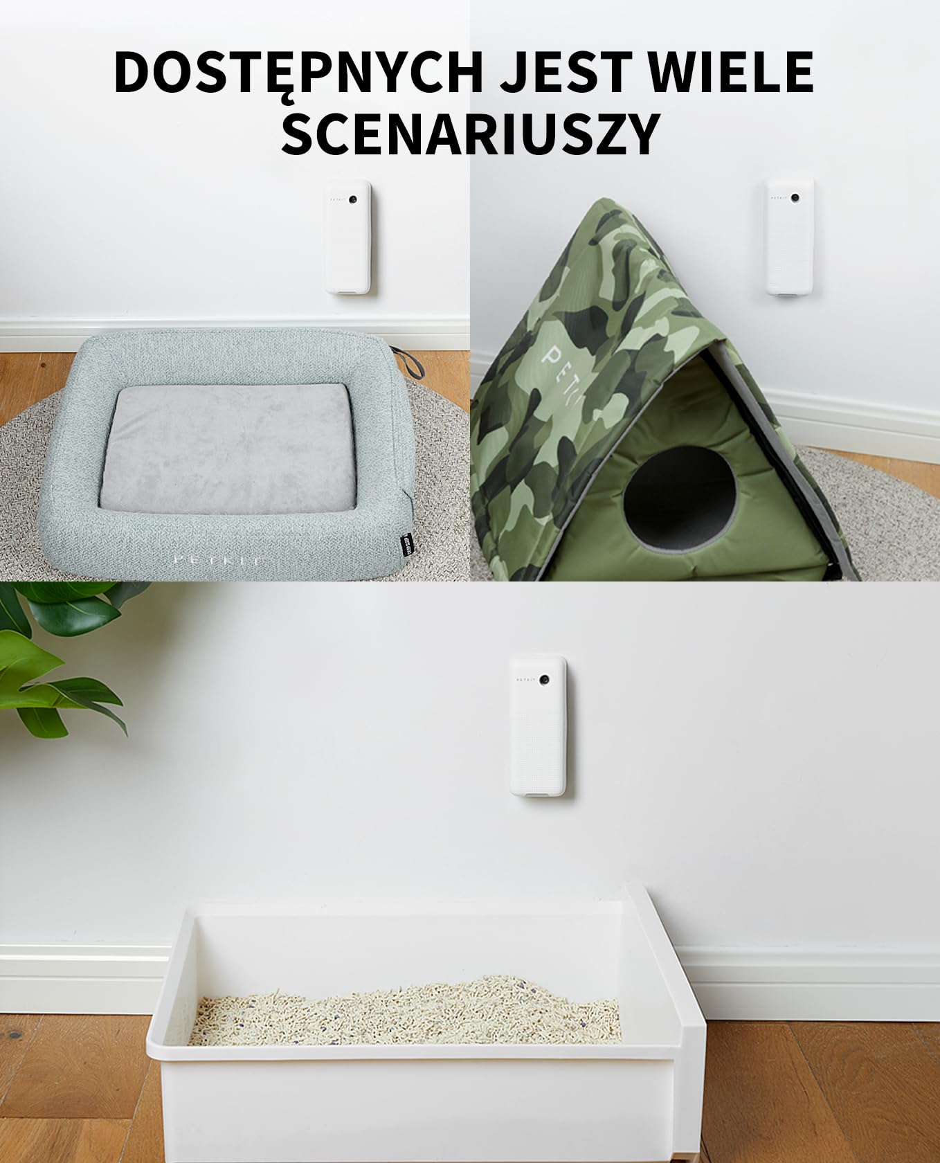 PETKIT PURA Air Smart Spray Środek do Usuwania Nieprzyjemnych Zapachów, Dezodoryzator do Toalet dla Zwierząt Domowych z Funkcją Smart Light, Sterowanie Aplikacją, Nie Nadaje Się do PURA MAX 2