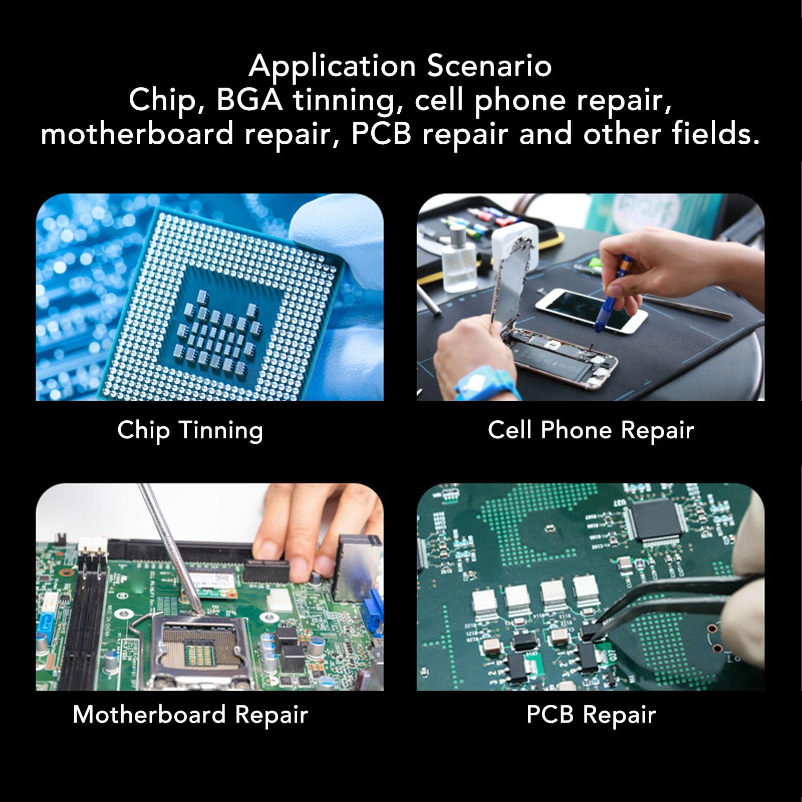 Alomejor Estación de Soldadura de Chips de Precalentamiento en Caliente Control de Temperatura Versátil 80-350 °C Placa de Soldadura de Calentamiento Rápido para Proyectos Electrónicos de Bricolaje