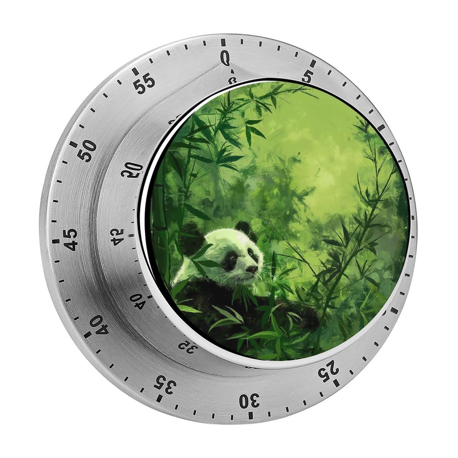 Panda Leaves Kitchen Timer Magnetic Countdown Countup Timer for Cooking Baking 8x8cm