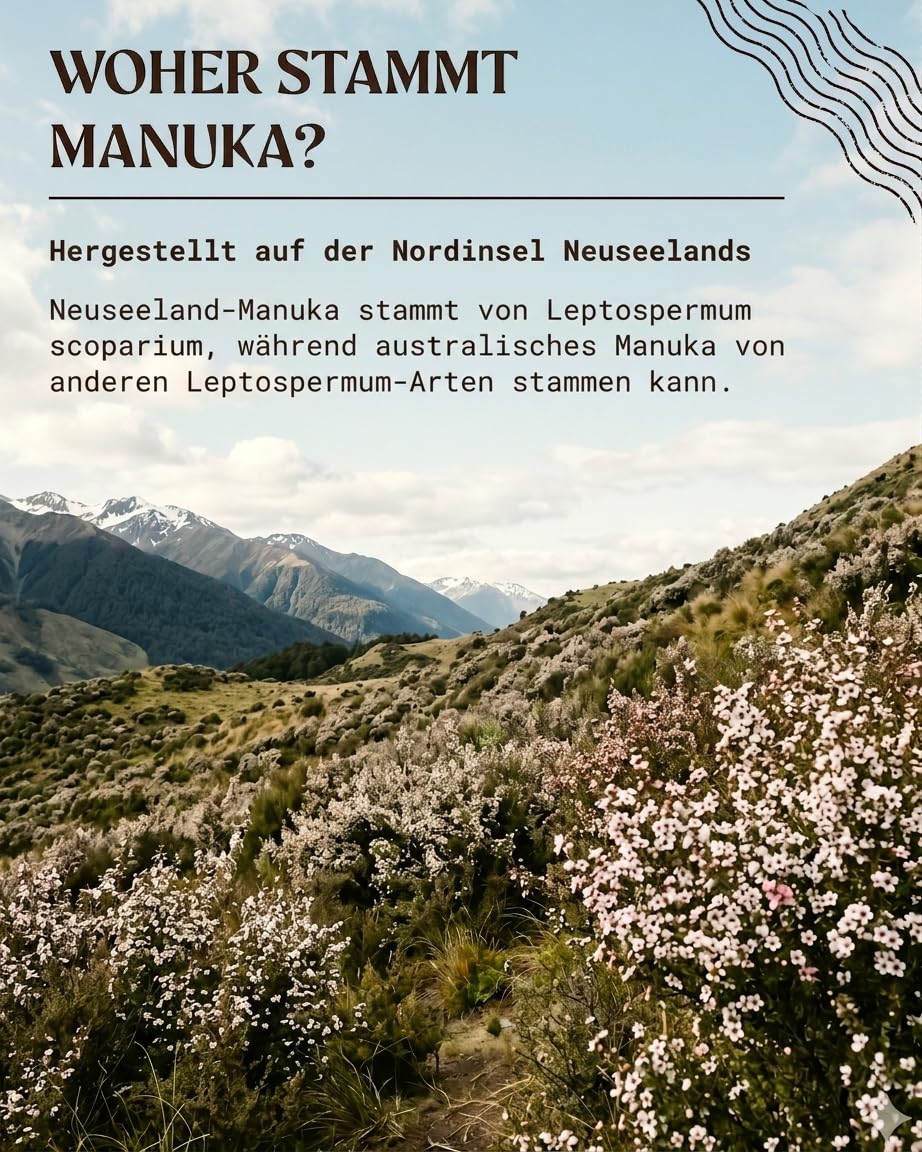 NaturalePiù Manuka Honig 400+MGO Laborgeprüft Neuseeland | 500g. Manuka-Honig aus Neuseeland, laborgeprüft auf Methylglyoxal, für Tee, Toast und Joghurt.