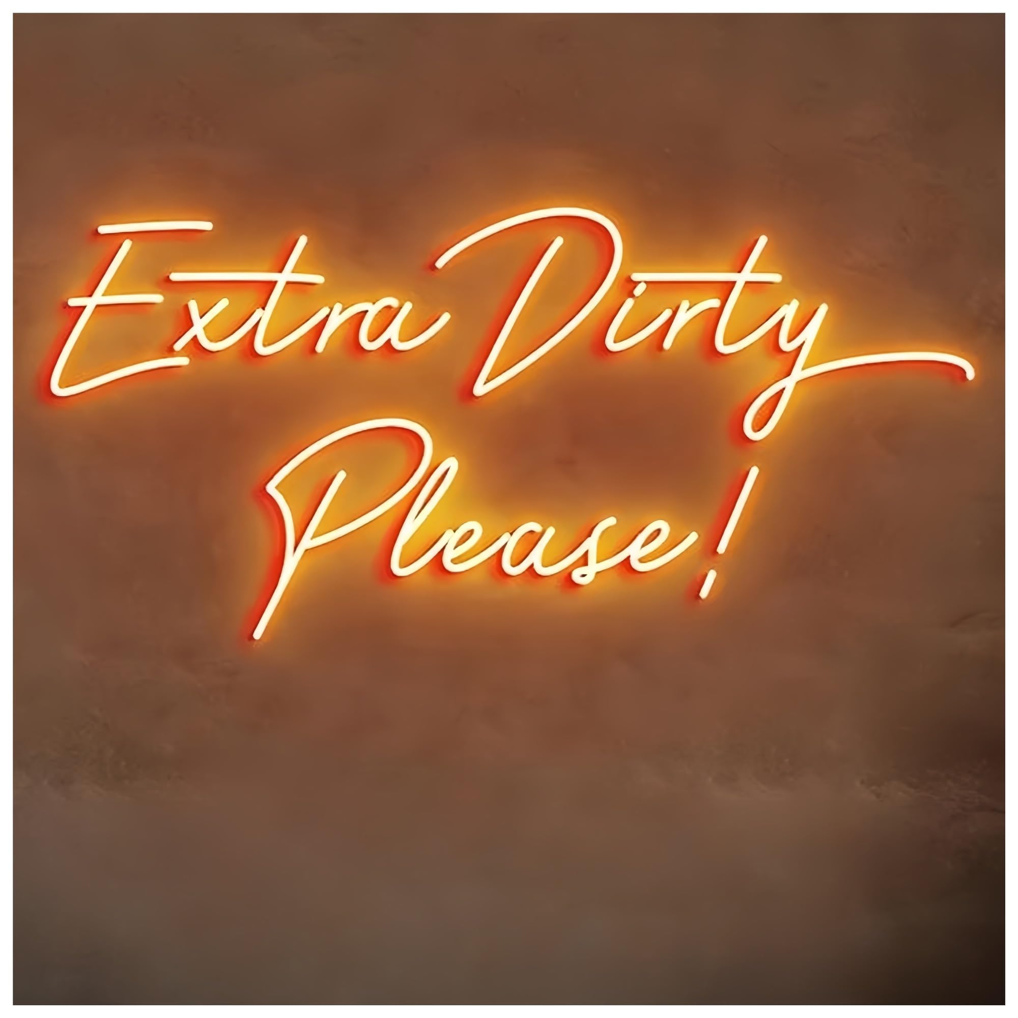 SHOUXI Sign Lamp Extra Dirty Please Neon Sign for Wall Decor, USB Powered Letter Neon Lights Suitable for Bar Party Wall Decor Night Lights(G,71X30CM)