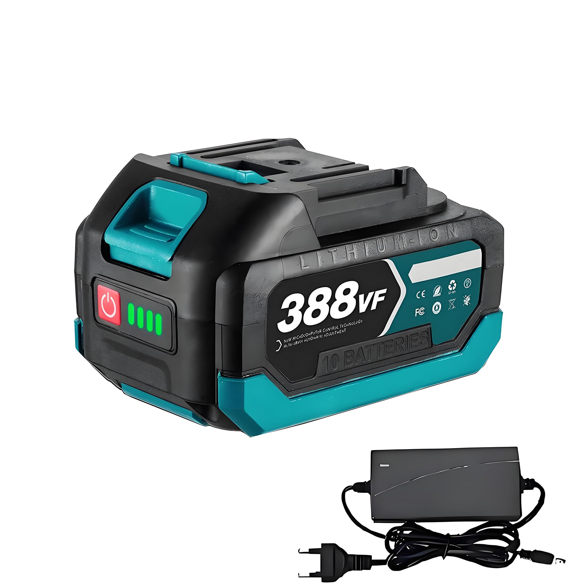 NBVNBV Batterie de Remplacement 18V,3.0 Ah/10 x 1500mAh (Bleu 1* Batteries 1* Chargeur)