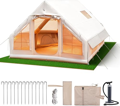 Tiendas para acampar de invierno Tienda inflable Tienda de campaña para acampar Tienda inflable de cúpula para casa de invierno para cabina