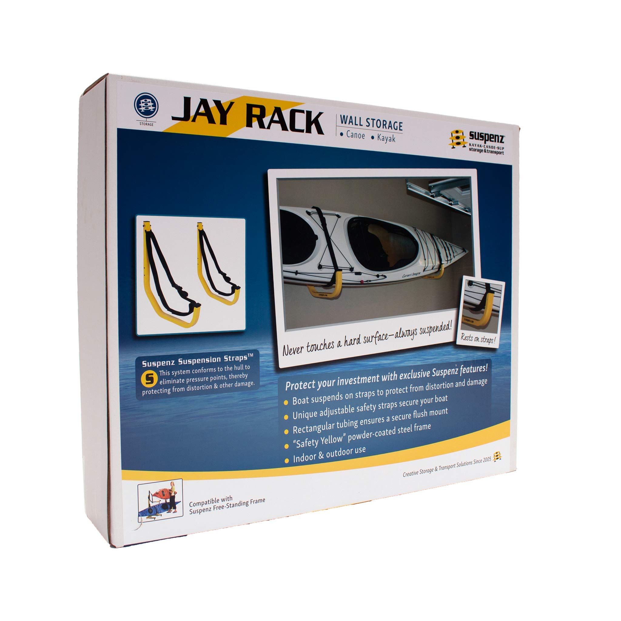 Snapklik.com : Suspenz Kayak Canoe SUP Storage Hanger For Garage Wall ...