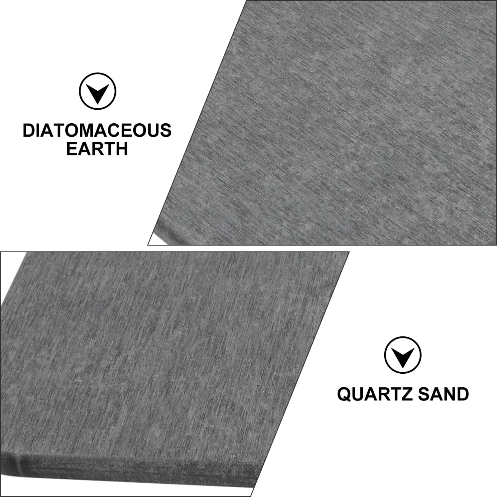 Tappeto in Terra di Diatomea Assorbente e Antiscivolo per Bagno e Cucina 40x30 Cm Asciugatura Rapida Materiale Naturale Quarzo