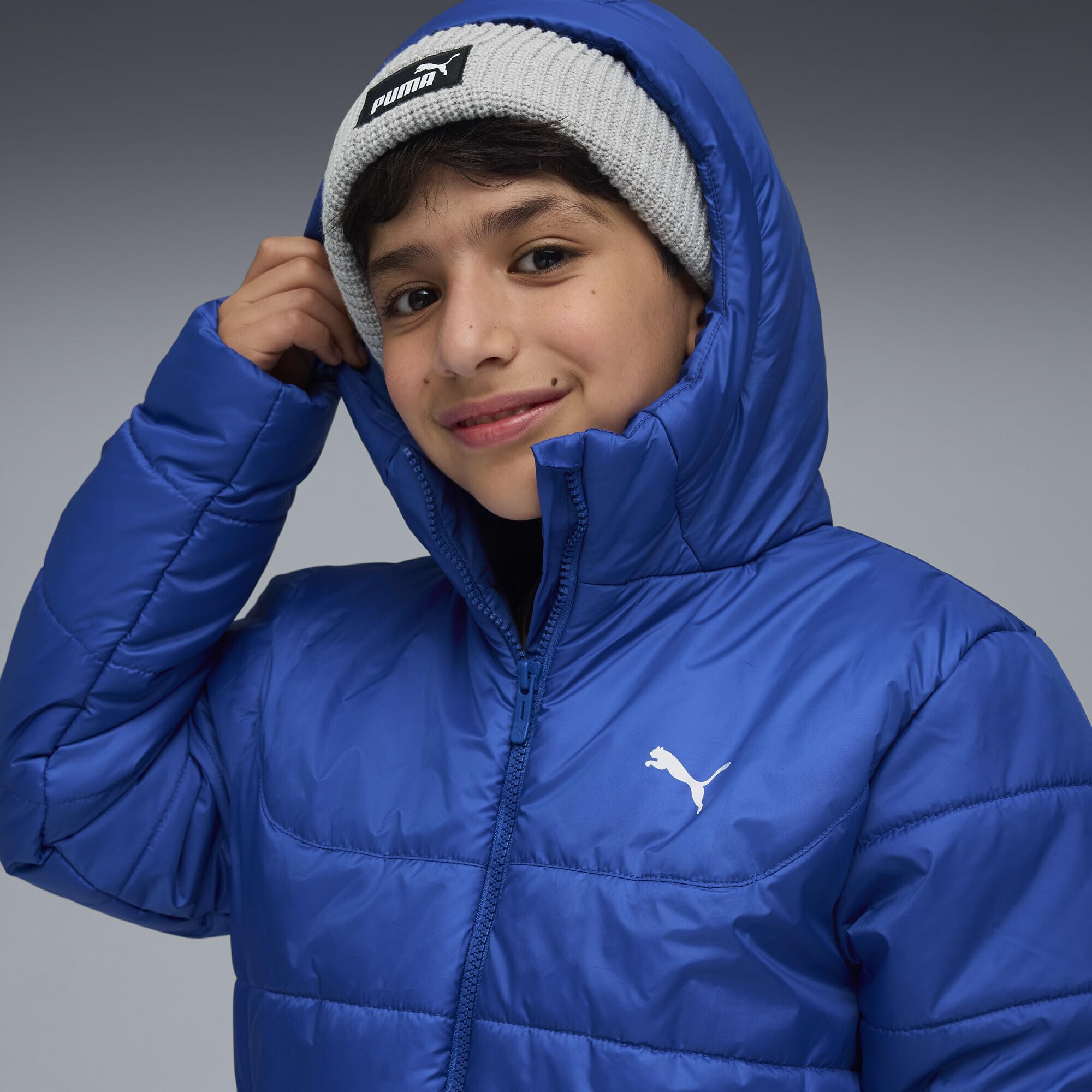 PUMA Unisex Kinder Ess Hooded Padded Jacket Mantel (1er Pack)