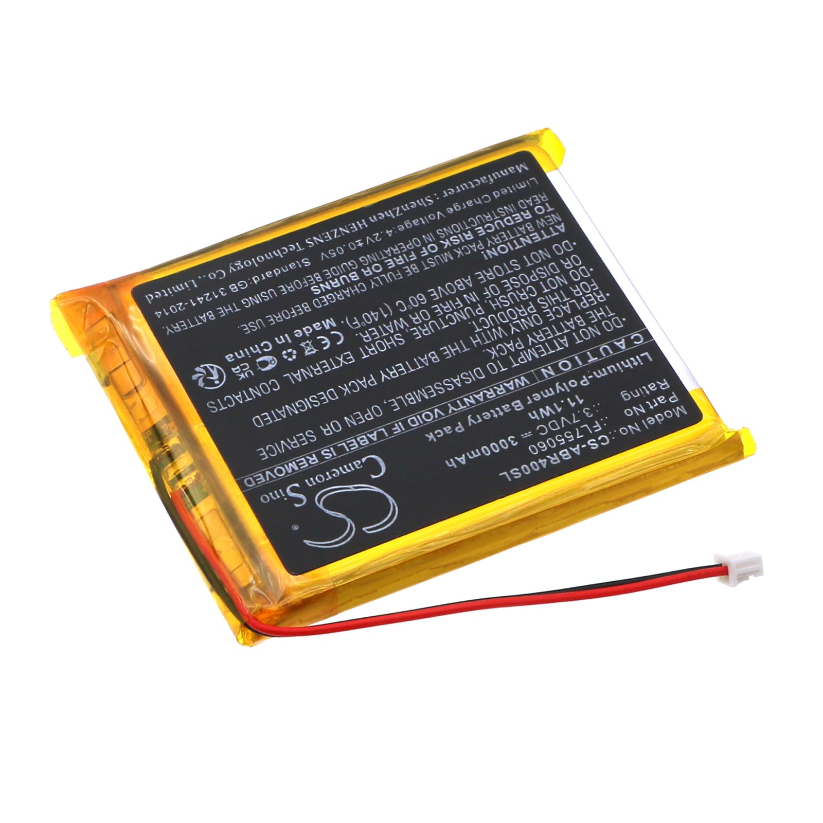 TECHTEK Bateria 3000mAh kompatybilny z [Anbernic] RG40XX, RG40XXH zastępuje FL755060 FBA