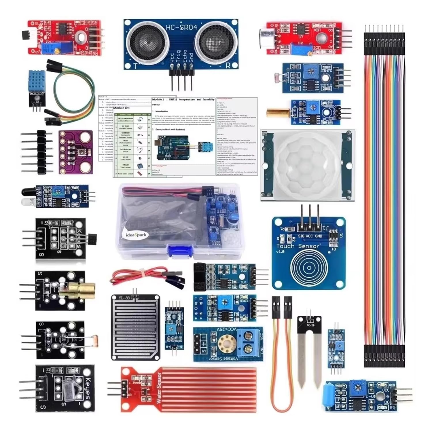 amiciSense 22-in-1 Sensor Module Kit for Raspberry Pi, and IoT Projects – Comprehensive Starter Set for Beginners and Enthusiasts​