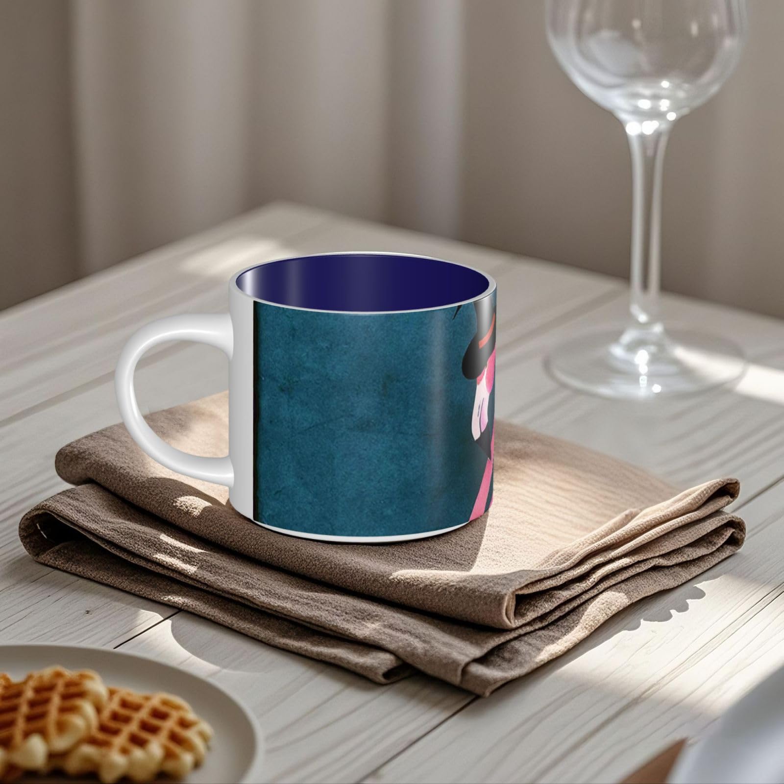 Halloween Flamingo Hexenhut bedruckte große Kapazität Keramik Tassen Kaffeetasse