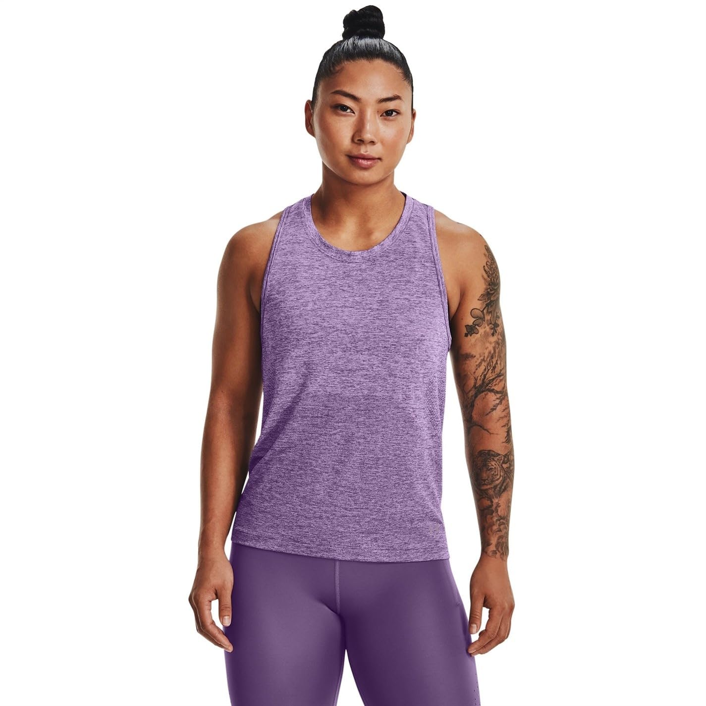 Under Armour Seamless Stride Top de Running Mujeres Purple