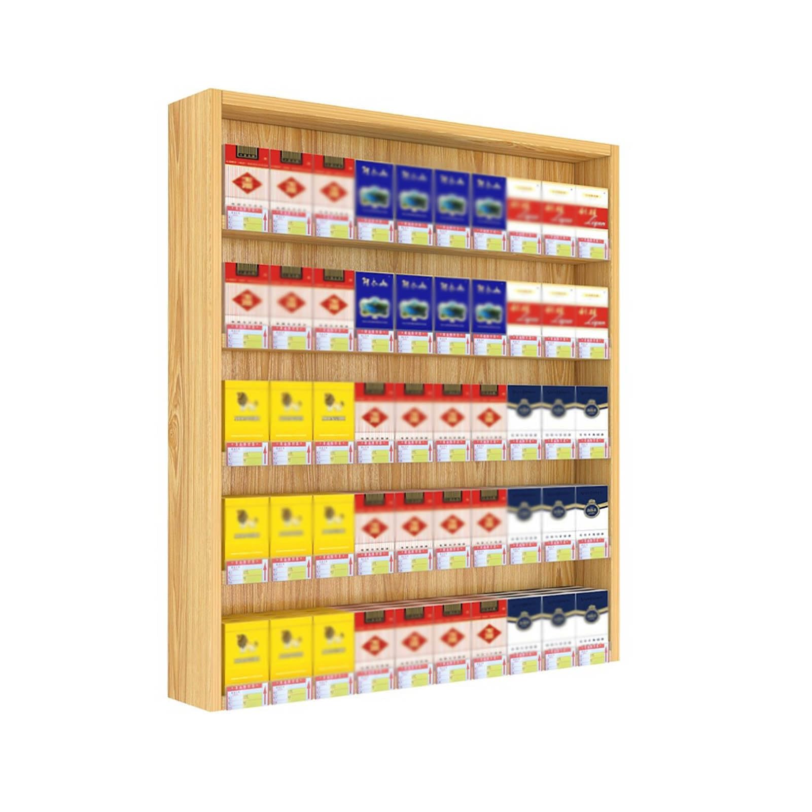Espositore da parete per sigarette, espositore per negozi, divisorio per matchbook, mensola decorativa galleggiante, vetrina per negozi al dettaglio