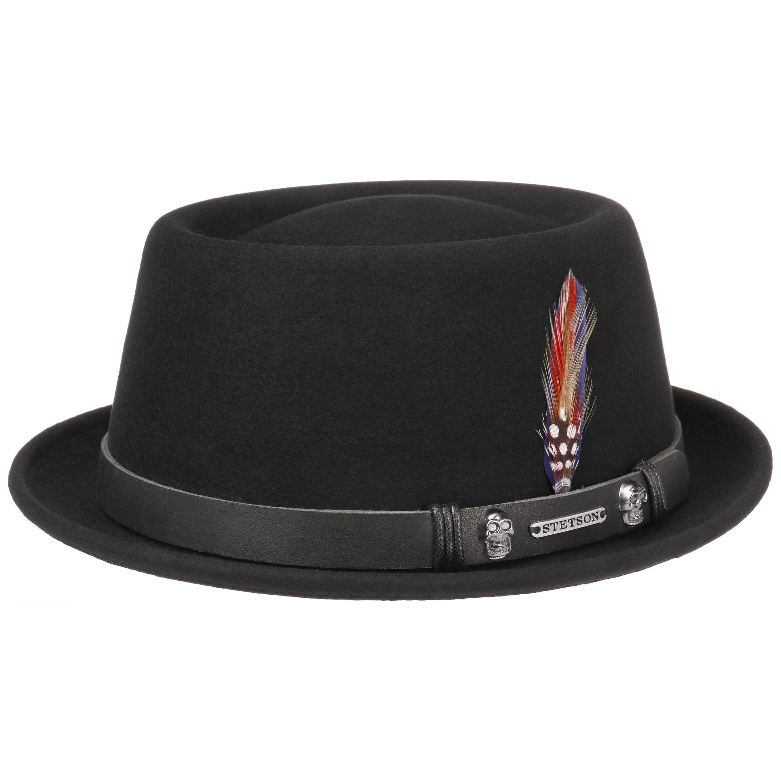 Stetson Chapeau Pennsylvania Pork Pie Femme/Homme - pour Homme de Feutre Outdoor avec Bandeau en Cuir Printemps-ete Printemps Ete Automne Hiver