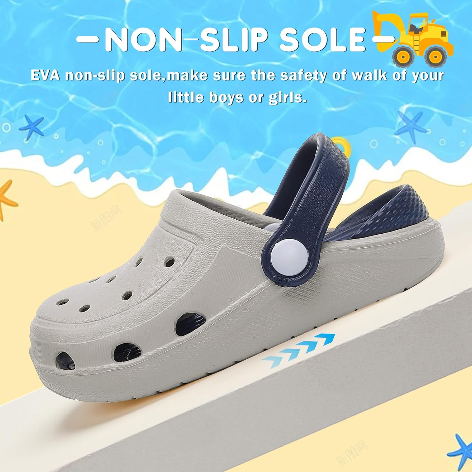 Boys Girls Toddler Clogs Little Kids Slip on Slides Sandals Truck Car Bunny Summer Water Shoes Garden Beach Pool Outdoor Bathing Shower Slippers - Image 4