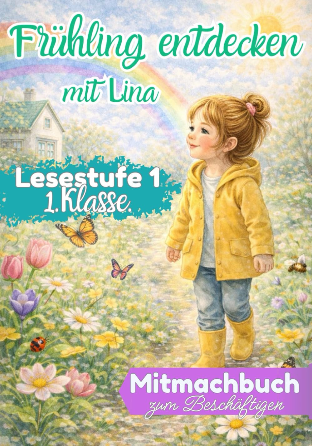 Frühling entdecken mit Lina: Erstlesebuch mit Mitmachseiten und Ausmalbildern – Beschäftigungsbuch für Vorschule & 1. Klasse - Ostergeschenk / ... & Mitmachen: für Leseanfänger ab 6 Jahren)
