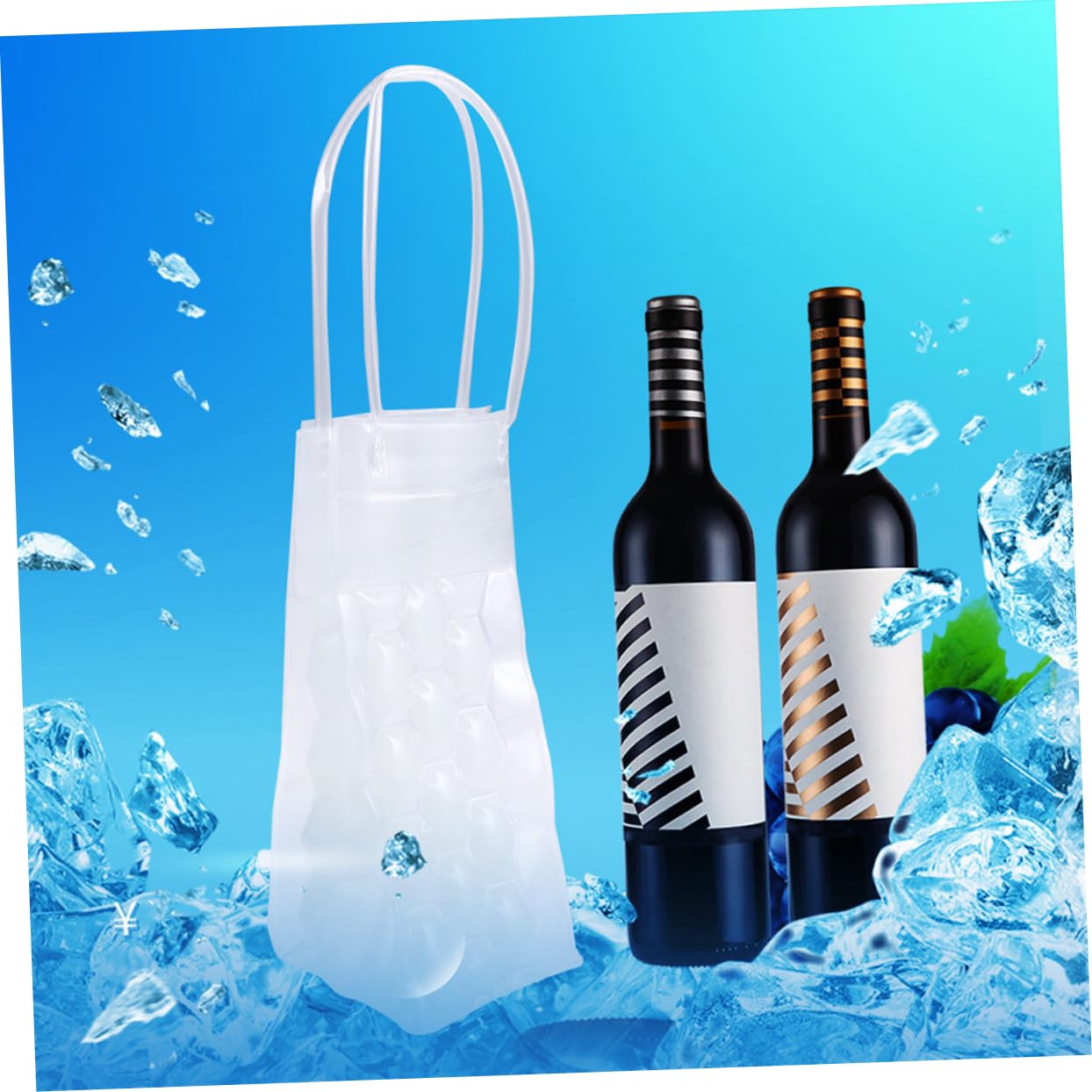 COLLBATH 3 Pcs Wine Cooling Bag Wine Cooler Bag Wine Cooler Gel Bag Wine Chiller Bag Wine Bottle Freezer Bag Wine Carrier