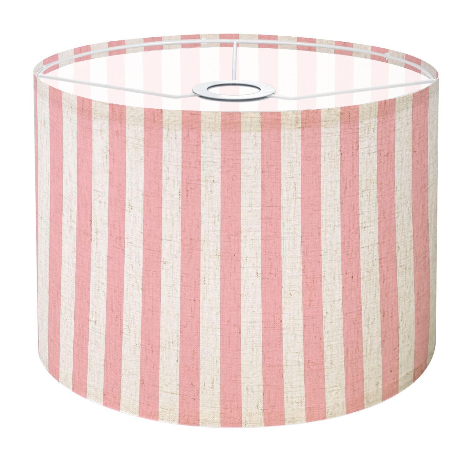 Linen Drum Lamp Shades: Medium & Small Sizes with Harp & Finial Linen Drum Lamp Shades: Medium & Small Sizes with Harp & Finial