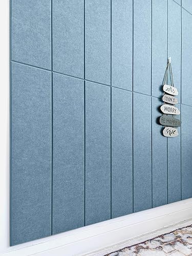 Miniatura 7 de Paneles de fieltro para decoración de interiores, paneles decorativos de pared blancos para dormitorio, sala de estar y oficina, despegar y pegar,