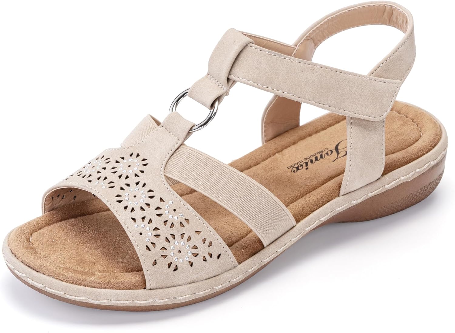 Sandali Estivi JOMIX Donna Con Fibbia E Fiori - Doppia Chiusura, Suola In Gomma, Comodi E Fashion