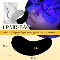 Vista 6 de Pegamento de extensión de pestañas UV de 0.1 fl oz, pegamento de pestañas extra fuerte, pegamento de pestañas UV, 20 almohadillas de doble ojo