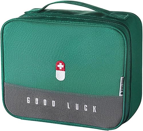 Souarts Bolsa de primeros auxilios vacía, bolsa impermeable para traumas médicos, bolsa de medicina para viajes, senderismo en casa, camping,