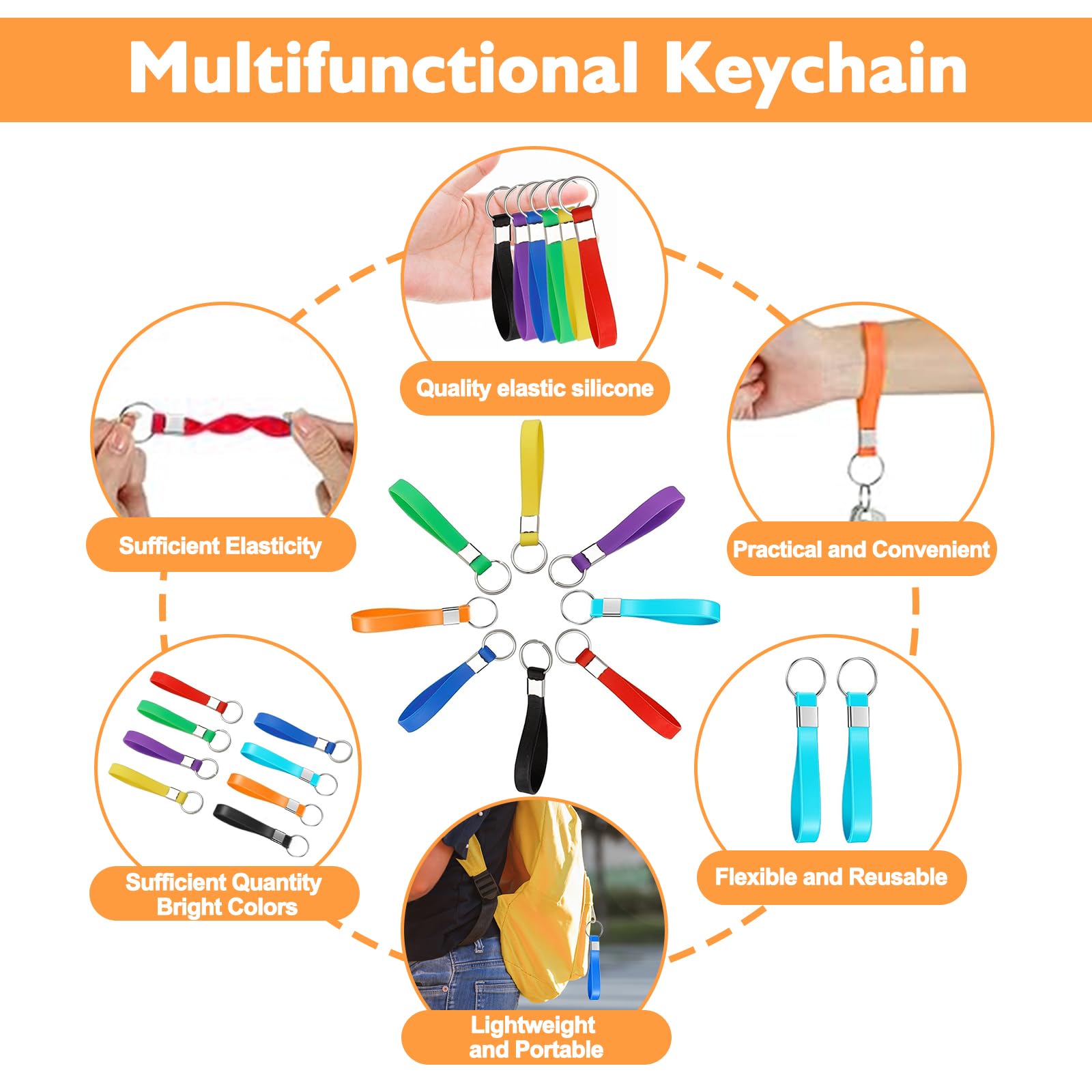 Key Rings Stainless Steel Assortment Heavy Duty Split Key Ring Loops In ...