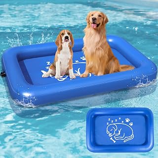 U0U Large Dog Pool Float,Inflatable Dog Raft,Dog Pool Floats for Large Dogs, Foldable Dog Pool Dog Swimming Pool for Pets Swimming Summer