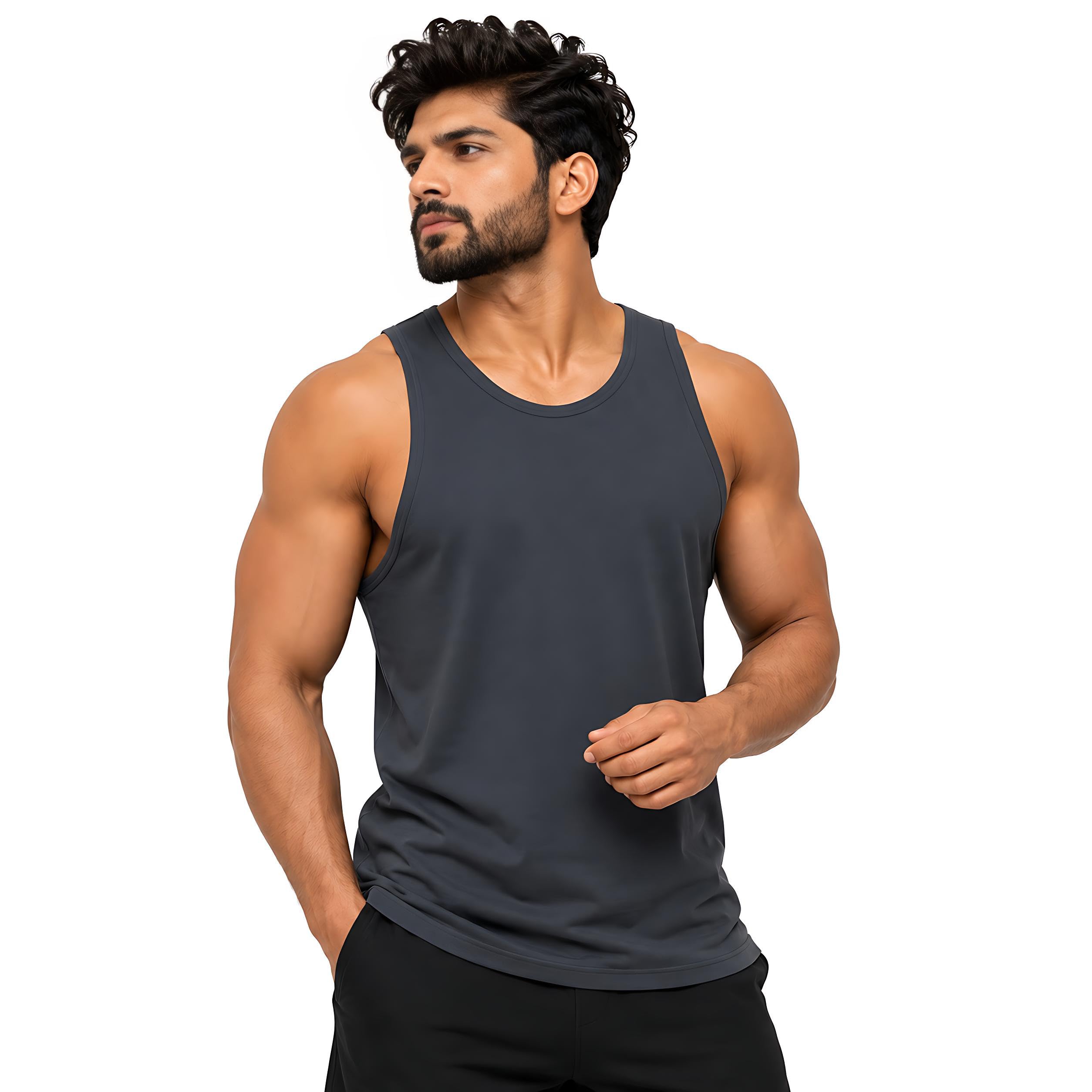 yo highness Men’s Sports Tank Top | Quick Dry Sleeveless Gym Vest | Moisture Wicking Athletic Workout Stringer for Running, Training & Fitness-picture-10