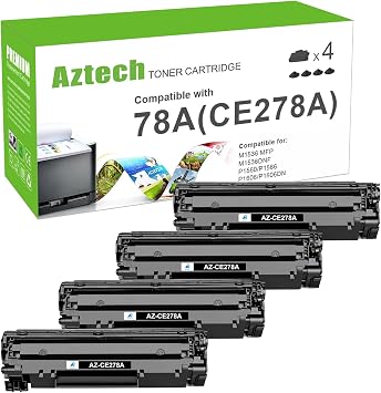 CE278A 78A Black Toner Cartridges 4 Pack for HP M1536dnf P1606dn P1566