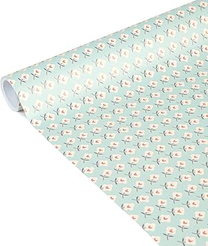 Carta Da Regalo Clairefontaine - Rotolo 5mx35cm Fiori Blu - 80g - Per Piccoli Oggetti - Foto 6