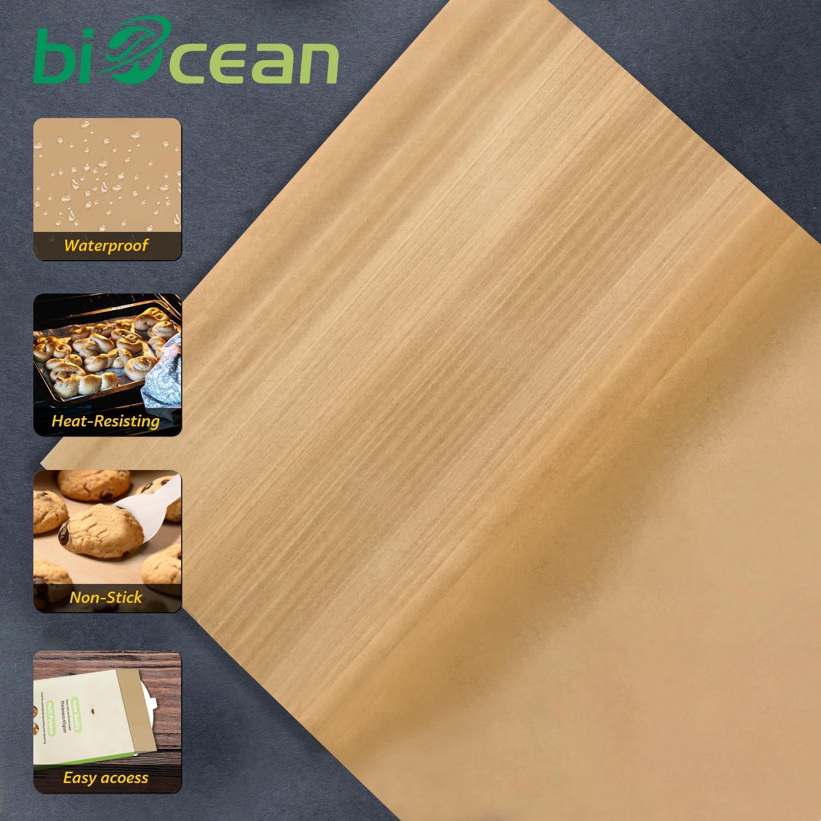 200 hojas de papel de pergamino sin blanquear de 9 x 13 pulgadas, precortadas, resistentes, para cocina, papel antiadherente, no tóxico, para freidora de aire, vapor, horno, para hacer tazas,