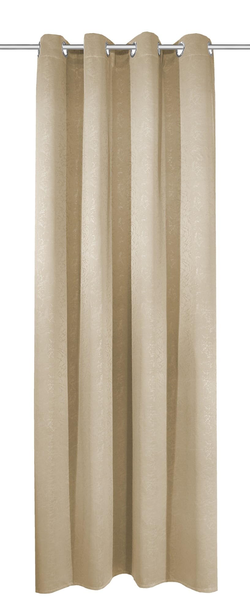 Rideau prêt à poser beige 135x245 cm opaque dimout avec oeillets Sehlbach
